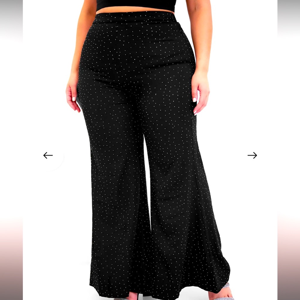 SANAA STUDDED BELL BOTTOM PANTS